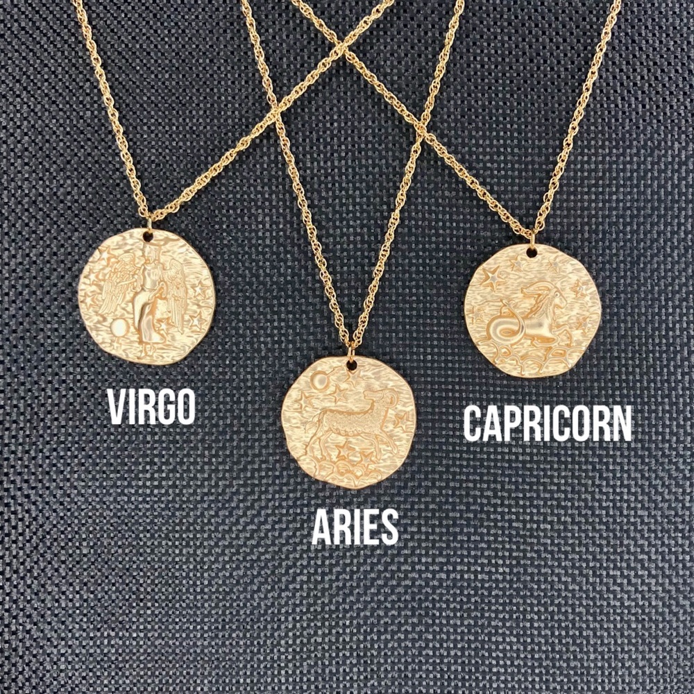 Zodiac Gold Coin Necklaces